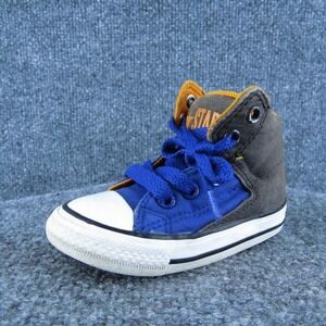 Converse Boys Sneaker‎ Shoes Blue Fabric Lace Up Size T 5 Medium
